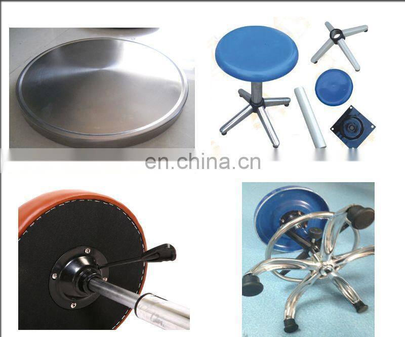 High quality round PU leather seat height adjustable bright color lab chair stool with wheels