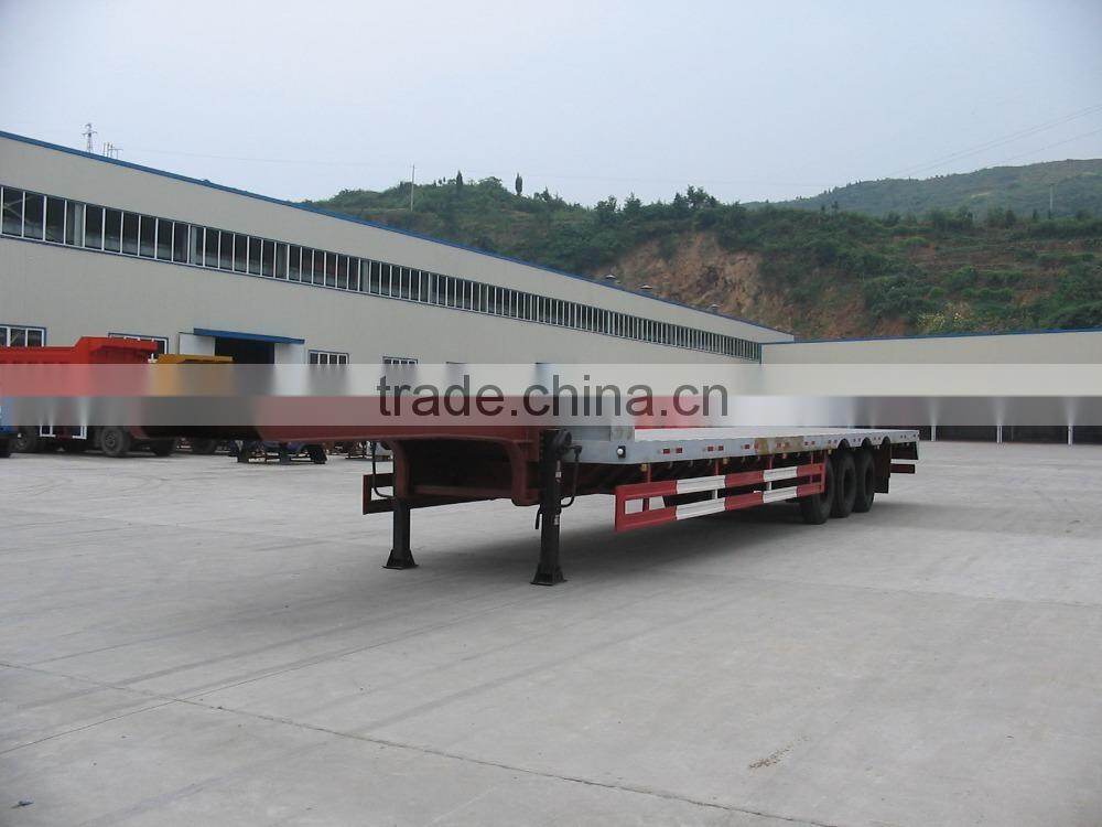 Dongfeng EQ9400TPBL tri-axle flatbed semi-trailer for sales LW