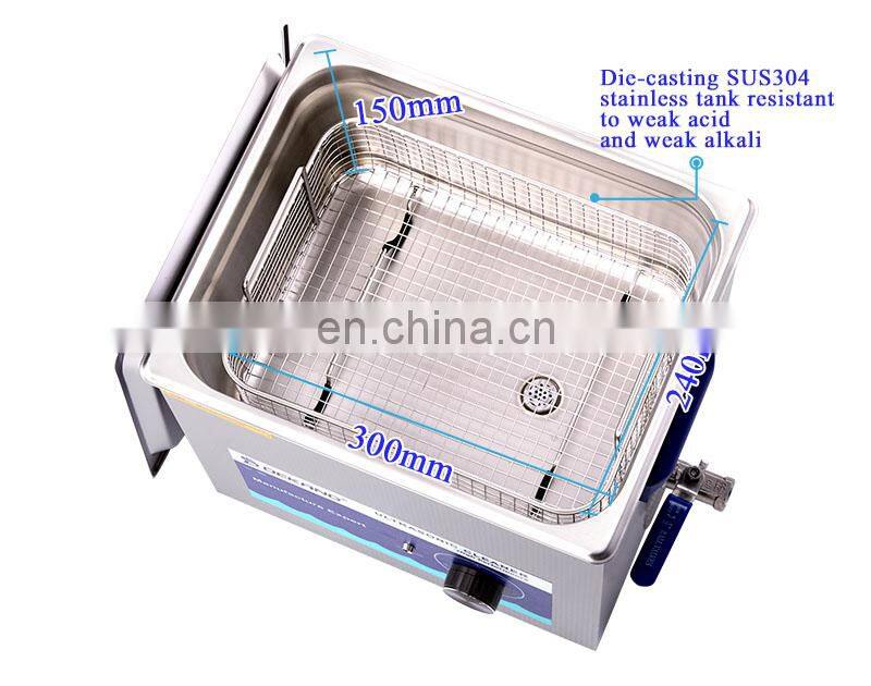 Dekang 10L Stainless Steel Watches Washer Ultrasonic Parts Sonic Cleaner