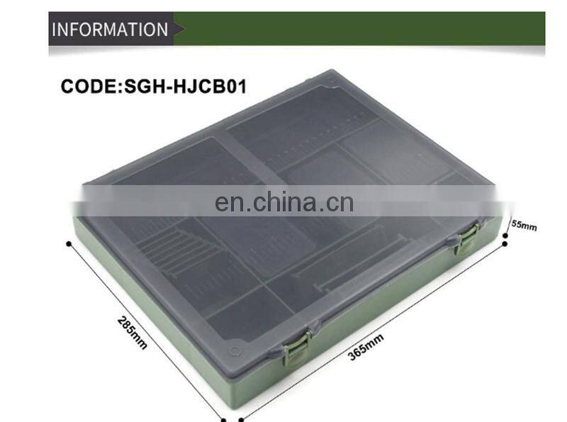 36.5*28.5*5.5cm Waterproof Carp Fishing Accessories Gear Large 7+1 Carp Fishing Tackle Box
