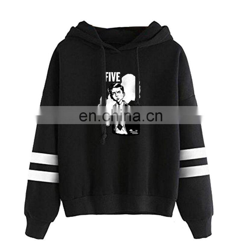 Wholesale umbrella college fashion bagless horizontal bar hoodie men's women's leisure sports jogging clothes sweater
