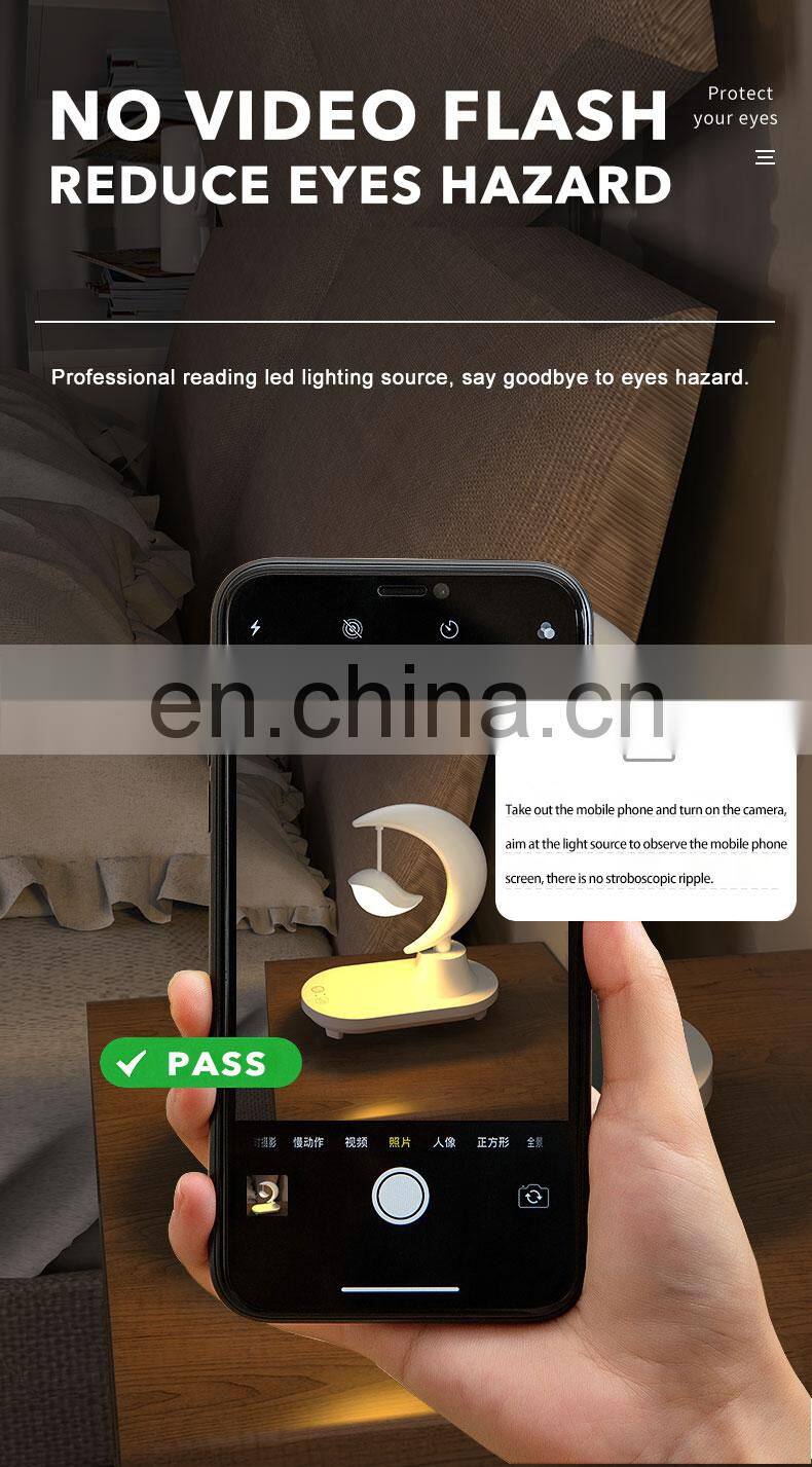 3D Stereo Surround Sound Music Night Light Usb Wireless Charging Auto 7 Color Changing Desk Lamp With Speaker