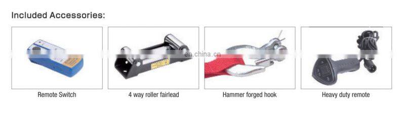 12000lbs Electric Winch 12V 4WD Winch Water Resistant Synthetic Rope Heavy Duty remote