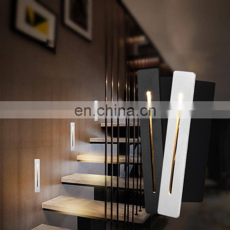 Modern minimalist Wall Light Recessed Stair Light LED 3W indoor decoration Steps Ladder Wall Lamp stairway corridor Night light