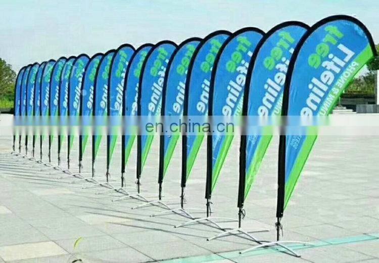 hot selling promotion beach teardrop feather flags printing with kinds bases ( Flag Pole + Fabric +Printing,Complete Production)