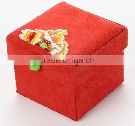 Mini fabric jewelry packaging box,jewelry box custom logo,jewelry box velvet