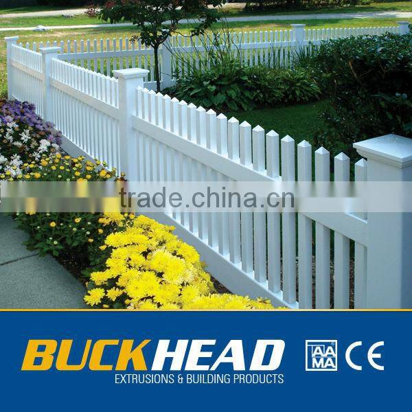 High quality garden white cheap pvc fence