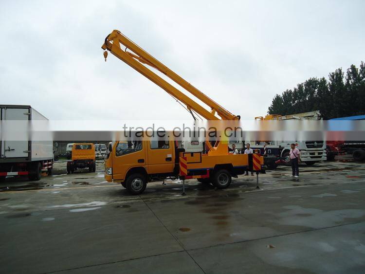 2014 Good Price Dongfeng crew cab 14M truck mounted hydraulic lifting platform