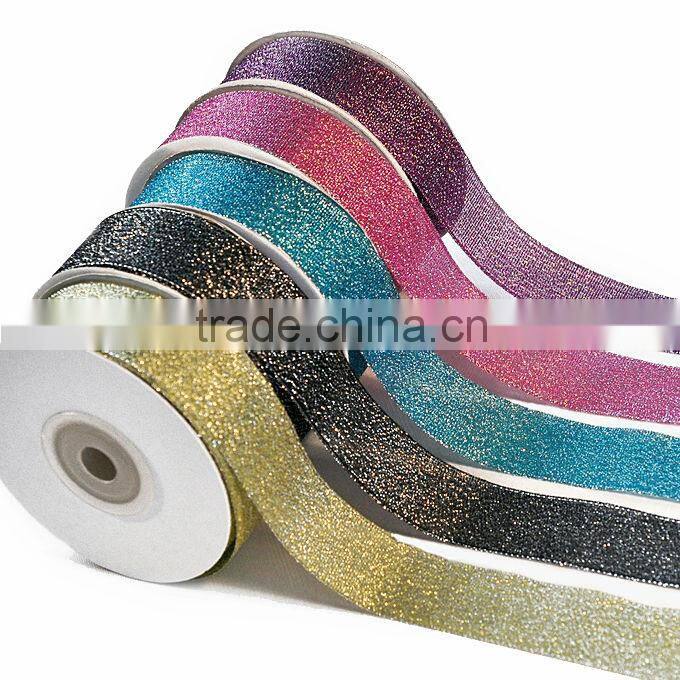 Black polka dots printing grosgrain ribbon