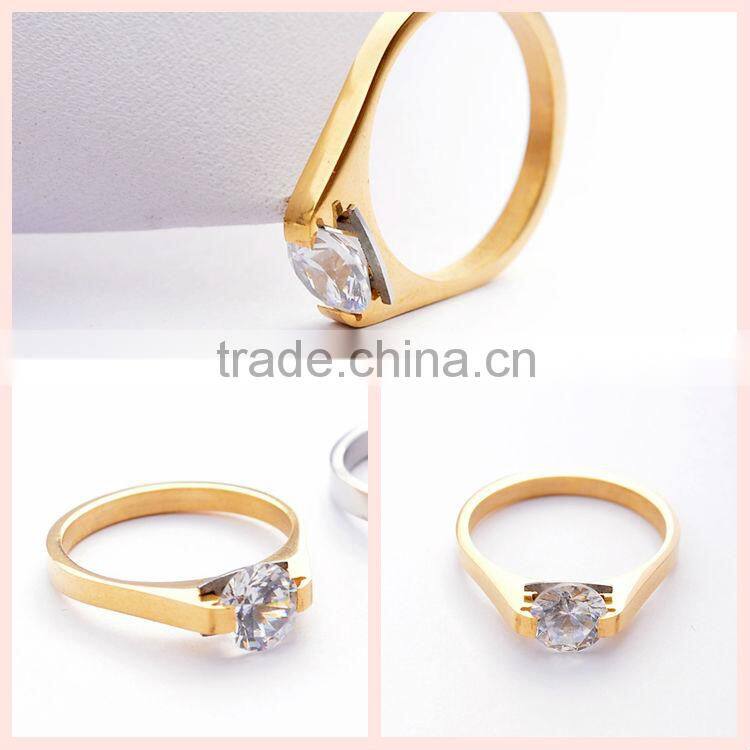 Top latest design 2014 trendy ring zicron rings for women customized