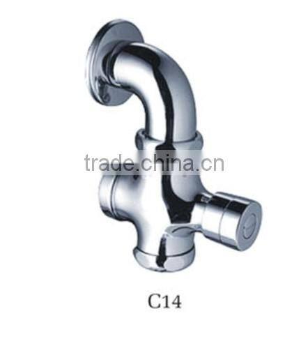 Toilet tank fitting time-lapse flush valve