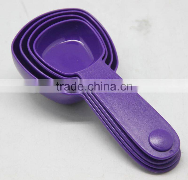 PLASTIC 4PCS MEASURING CUP SET, ROUND & SQUARE