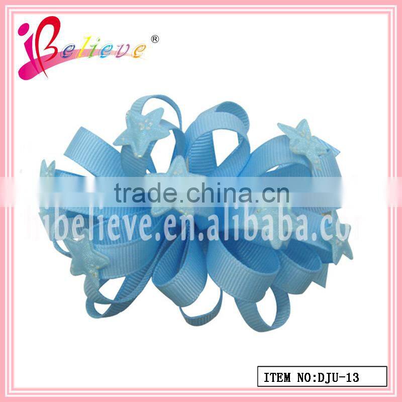 Popular beautiful crown decoration headwear koker ribbon hairgrips for girls (DJU--2)