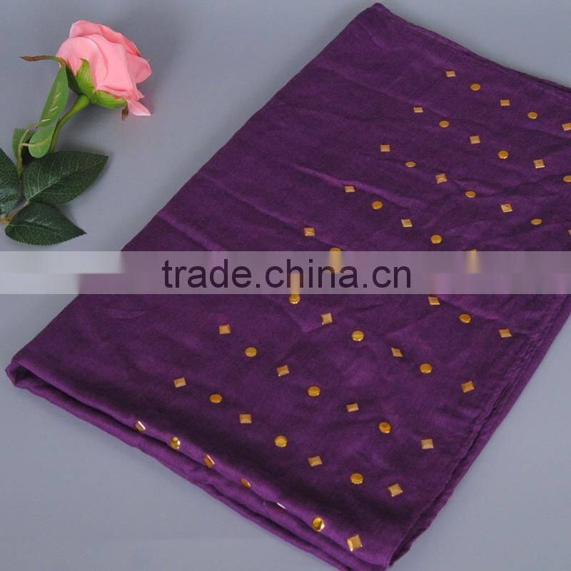Trend All-match Rhinestud Fixed Muslim Women Head Hijab Shawl