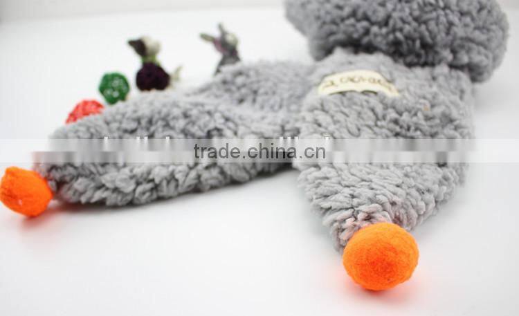 High Quality Warm CamoFleece Pom Pom Ball Tassel Style Fashion Baby Girl Scarf