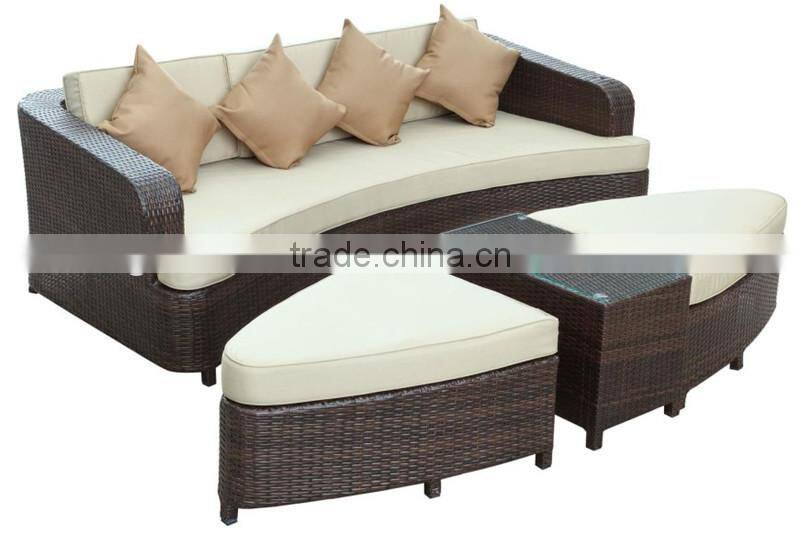 Sectional cheap outdoor wicker furniture rattan sofa
