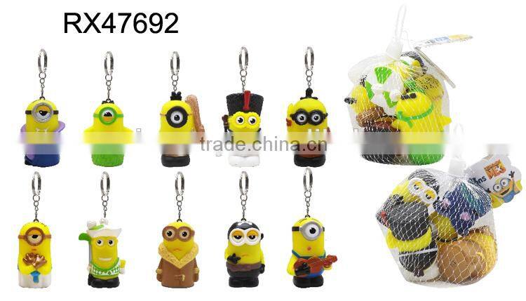 New product rubber minion custom keychain