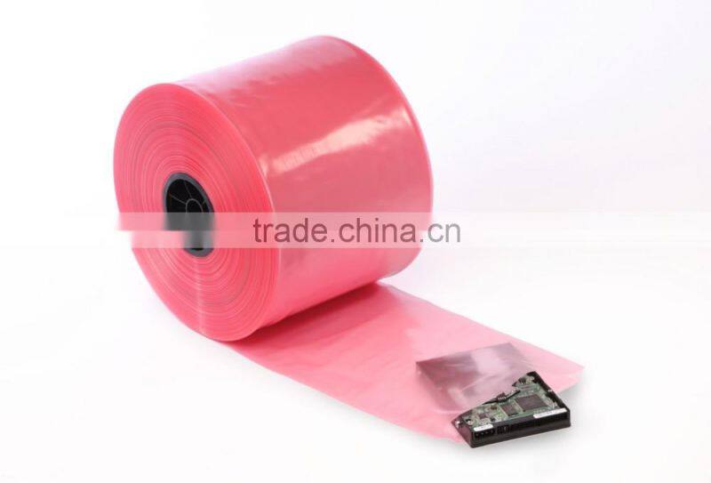 Lay flat pink anti static tubing