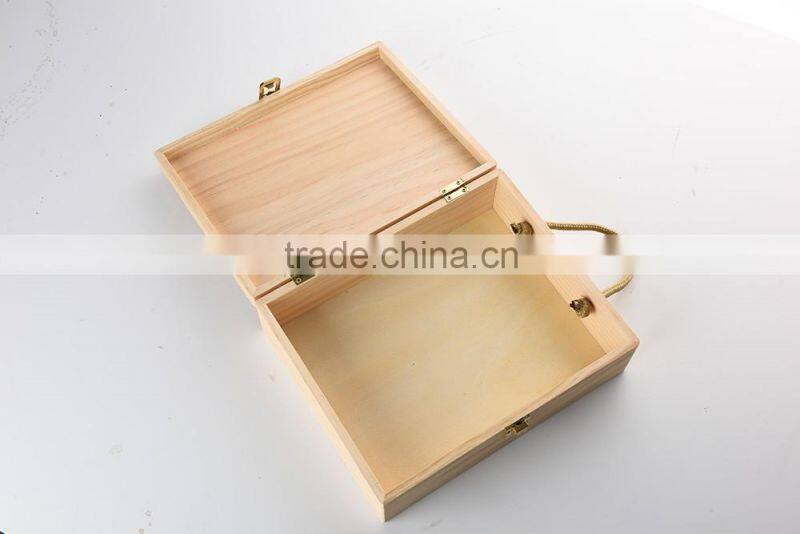 Fashion pine wood wine box with logo