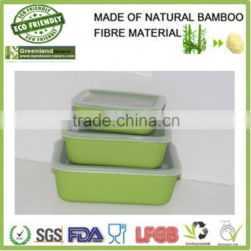 2016 new design bamboo fibre food storage boxes for berry/candy/dry food