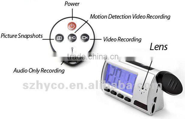 motion sensor security multifunction clock camera dvr