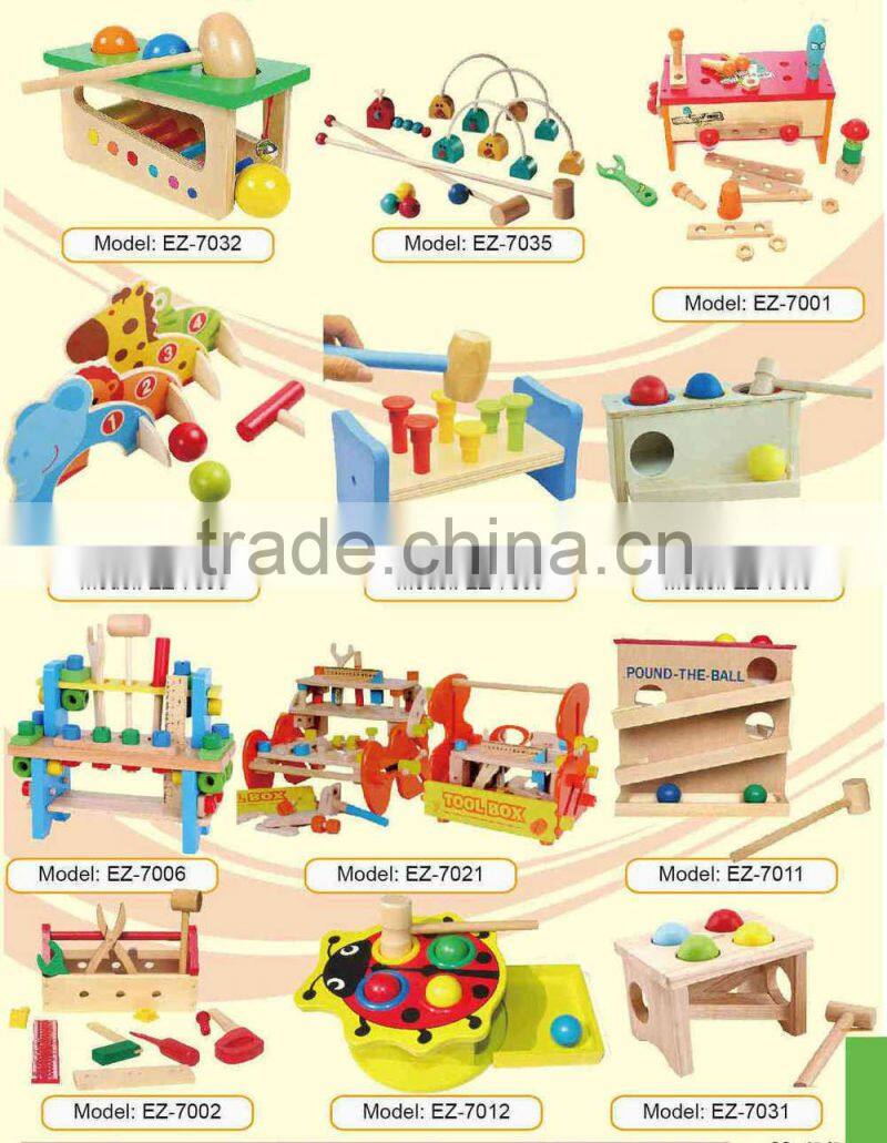 100% Brand New Children's Wooden Intelligence Animal Croquet Toys