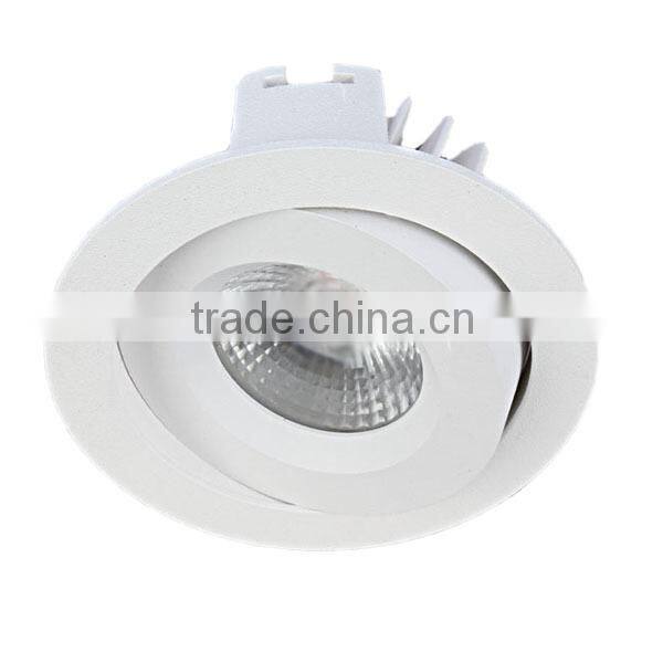 7W IP54 2014 High quality adjustable dimmable cob led downlighting housing