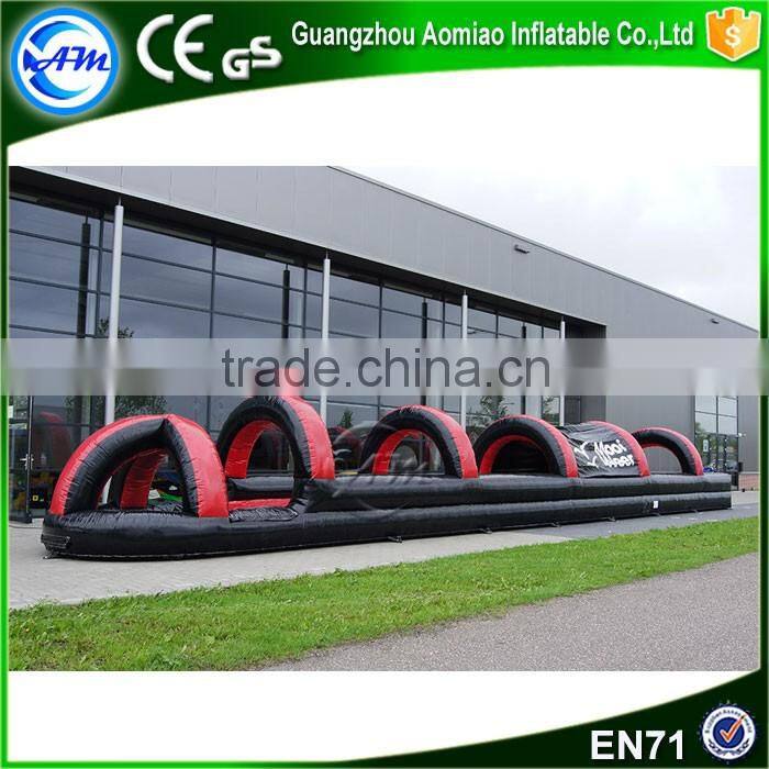 Commercial black n red long water slide,water slip n slide for backyard