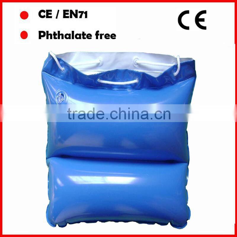 Flocked pvc inflatable cushion triangle shape for sale