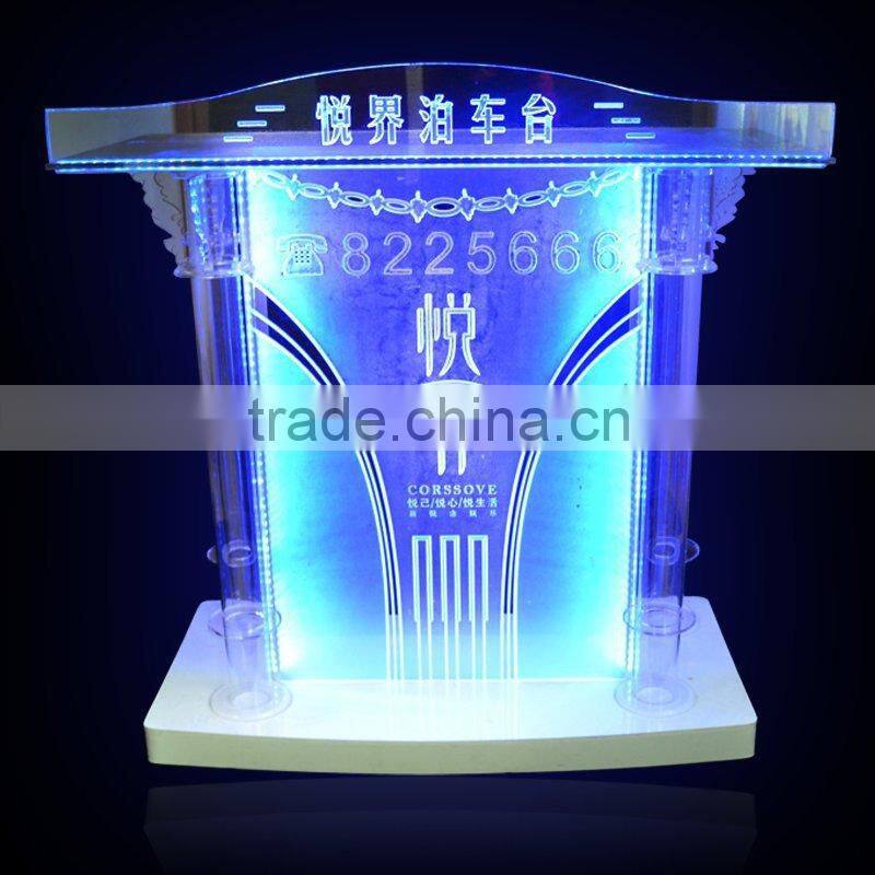 beautiful acrylic podium, bar table with LED lights