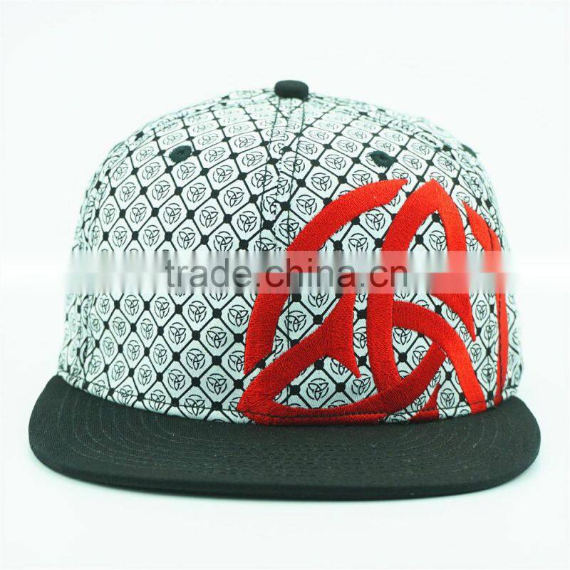 Flat brim 6 panel flexfit hip hop style caps