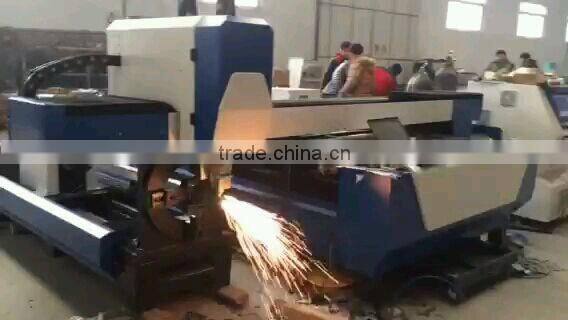 2016 hot sale Fiber metal laser cutting machine for cutting metal tube and plate 1000W 1350 of Dowell