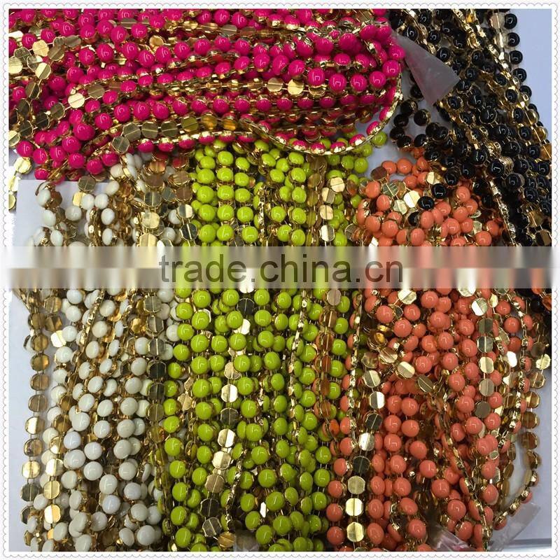 colorful diamond chain for necklace belt clothes.