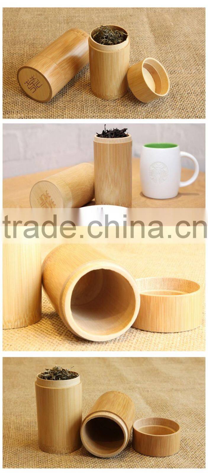 Custom Made Round Wooden Bamboo Tea Box