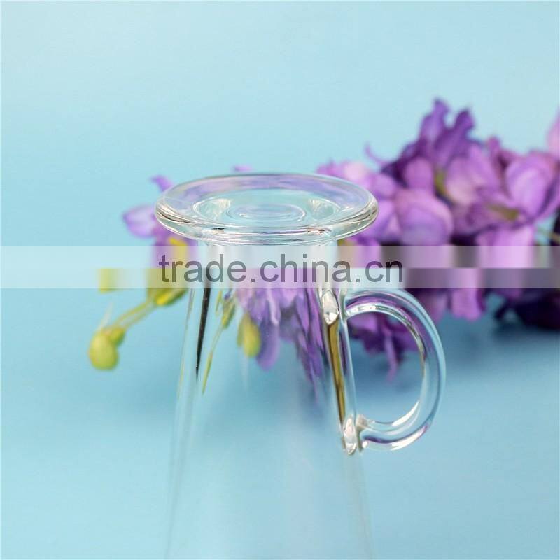 Machine made handblown open wide mouth wholesale glass beer beverage mug