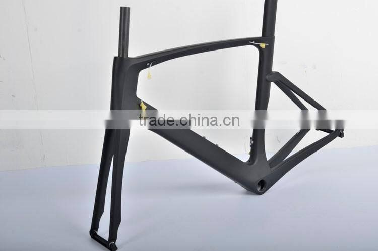 Matt finish UD weave carbon fiber TT road bike frame