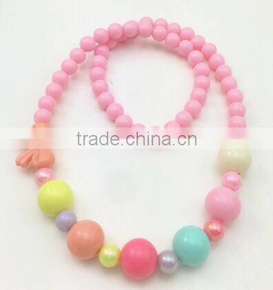 >>Best selling pretty kids bead bubble Necklace/