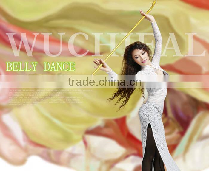 High quality belly dance lace long dress from china wuchieal (QC2272)
