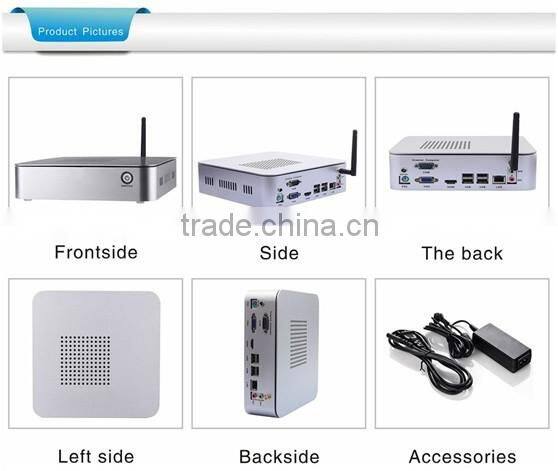 high performance x86 mini computer x-25x G1610 dual core thin client 2g ram 16g ssd powerful market advertising machine