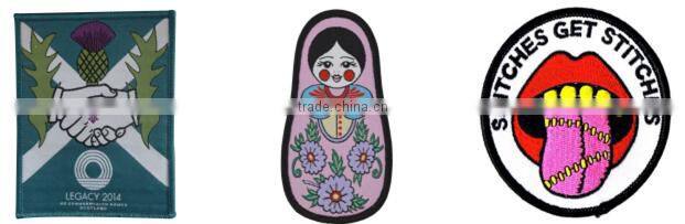 Boat car plain embroidery iron on badges