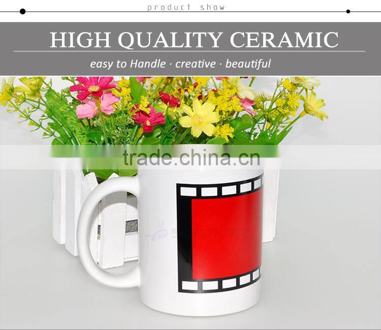 Sunmeta 11OZ sublimation white mug with film color changing At Low Price Wholesale From Sunmeta