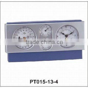 analog weather station clock with themometer & hygrometer & barometer