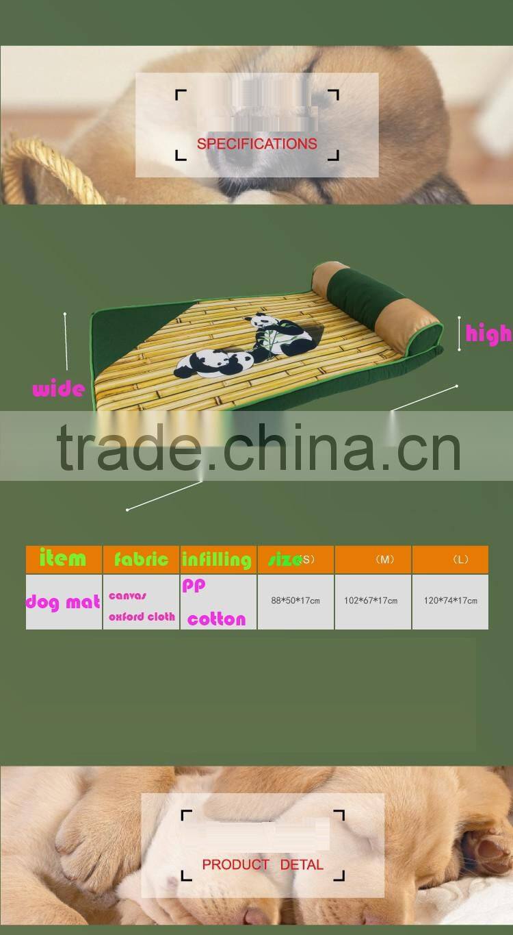 S:88*50*17cm dog mat unilateral animal mat with panda bamboo shaped