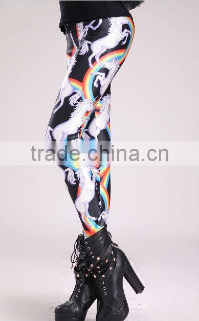 2014 Fashion Digital Printing Stretch Spandex Sexy Women Leggins