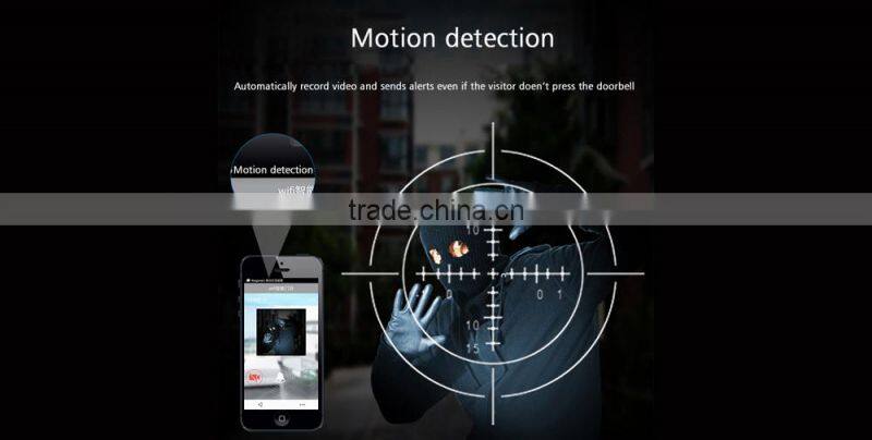 Support wireless indoor doorbell 720P WIFI doorbell camera with night vision and Free Smartphone APP