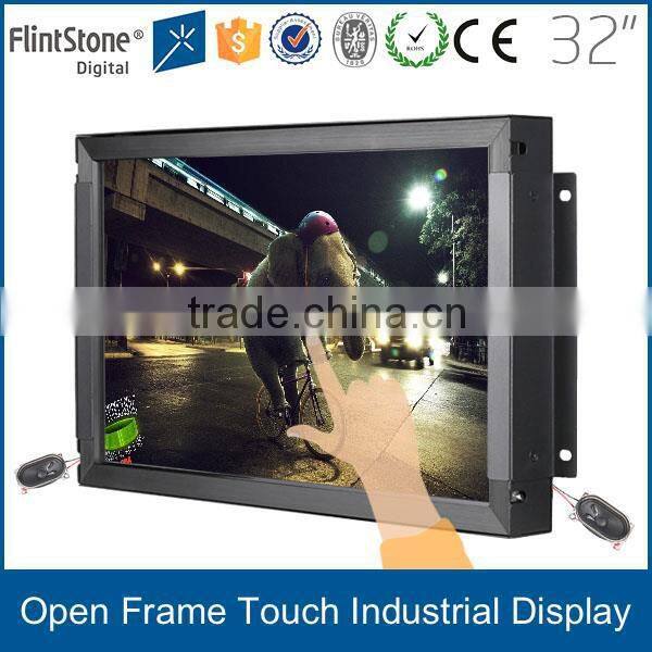 Open frame lcd monitor touch screen high quality, 32" inch lcd open frame touch monitor, bnc input frameless lcd monitor