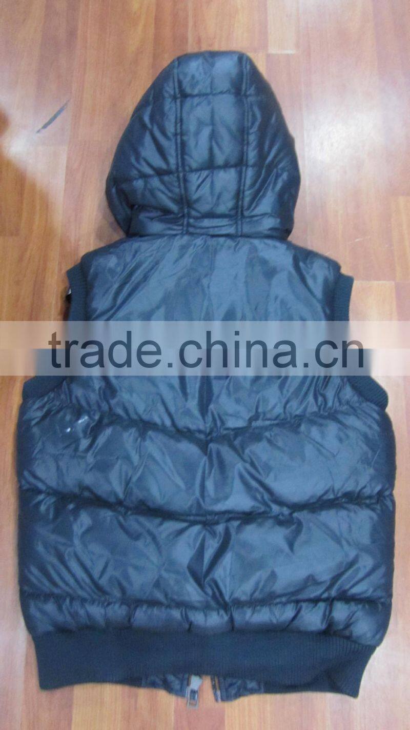 mens hood sleeveless jacket wholesaler