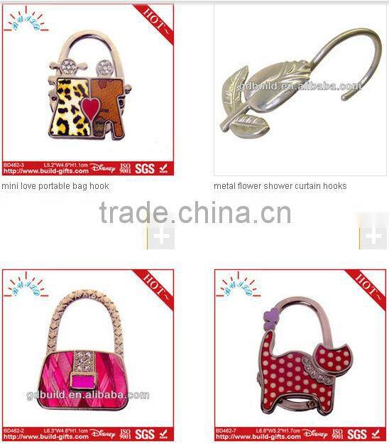 diamante metal portable hook portable bag hook with flower