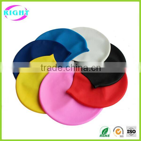 Custom printed waterproof silicone swimming cap