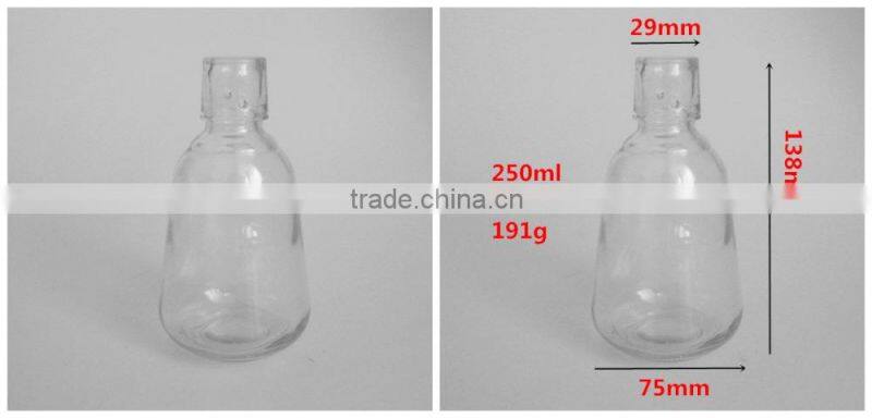 250ml empty glass liquor bottles wine glass bottle factory sale